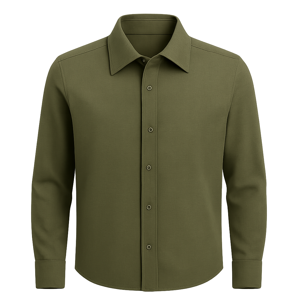 Olive Wool Shirt -  Houtward Shirts