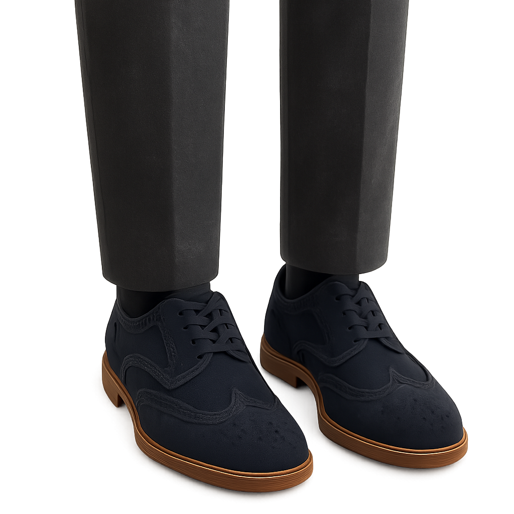 Retro Suede Brogues -  Houtward Shoes