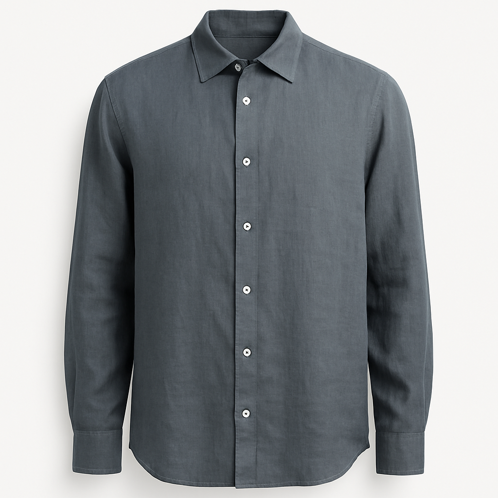 Slate Linen Shirt -  Houtward Shirts